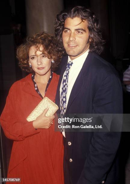 Actor George Clooney and wife Talia Balsam attend the ABC Television Affiliates Party on June 14, 1990 at the Century Plaza Hotel in Los Angeles,...