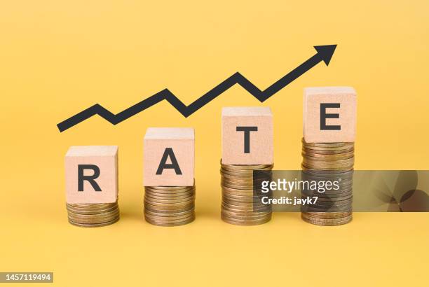 interest rate - jayk7 currency stock pictures, royalty-free photos & images
