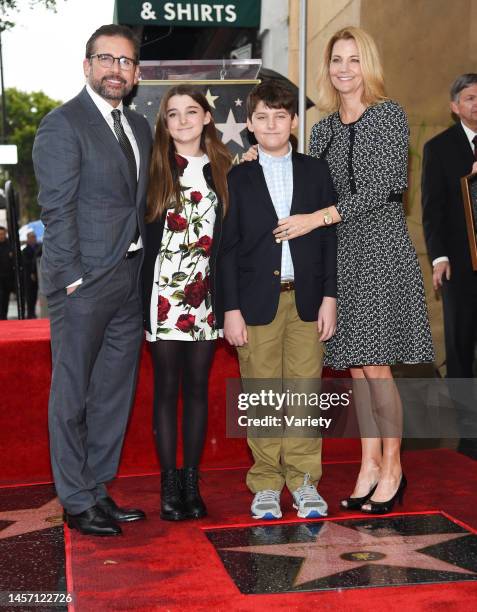 Steve Carell, daughter Elisabeth Anne Carell, son John Carell and wife Nancy Carell