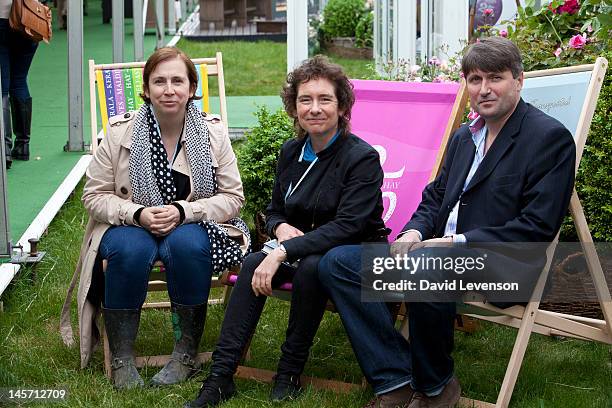 Abi Morgan, Jeanette Winterson and Simon Armitage received Hay 25th anniversary medals for their drama, prose and poetry at the Hay Festival on June...