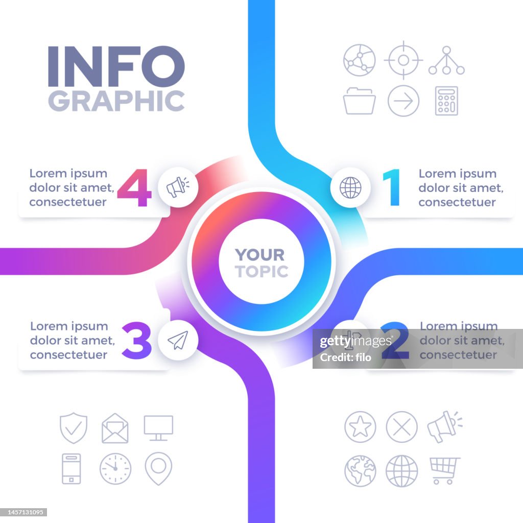 Connection Synergy Teamwork Data Infographic Four Item Design