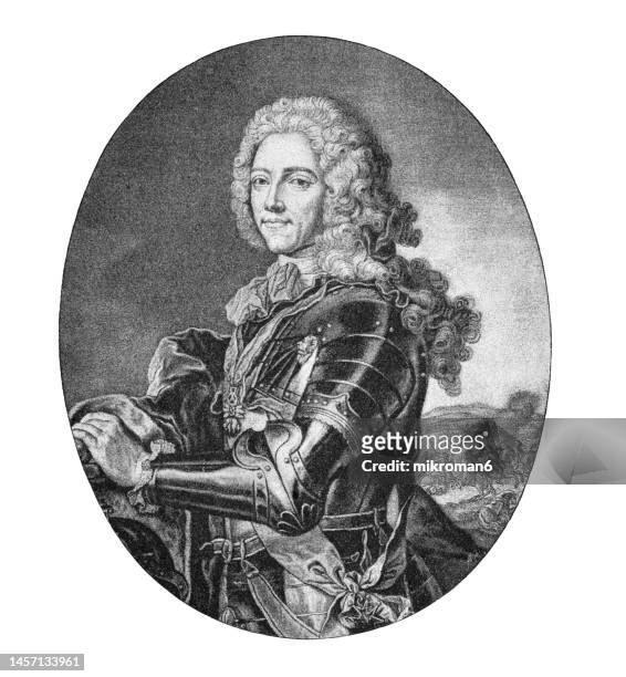 portrait of charles louis auguste fouquet, duc de belle-isle (22 september 1684 – 26 january 1761) a french general and statesman - fouquet stock pictures, royalty-free photos & images