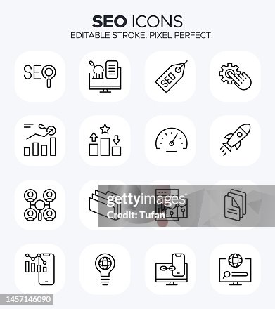 SEO Icons - Search Engine Optimization, Ranking, Web Performance, Backlink and more Symbols SEO Icons - Search Engine Optimization, Ranking, Web Performance, Backlink and more Symbols