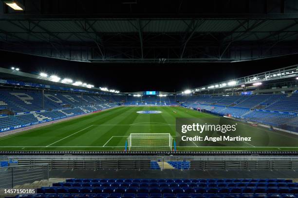 General view inside the stadium prior to the Copa del Rey round of 16 match between Deportivo Alaves and Sevilla FC at Estadio de Mendizorroza on...