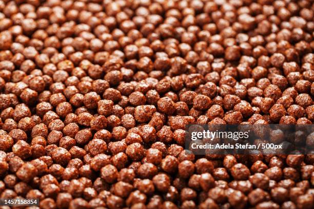 full frame shot of coffee beans,romania - chocolate top view stock-fotos und bilder