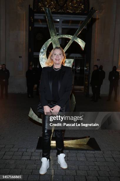 Virginie Despentes attends the Saint Laurent Menswear Fall-Winter 2023-2024 show as part of Paris Fashion Week on January 17, 2023 in Paris, France.