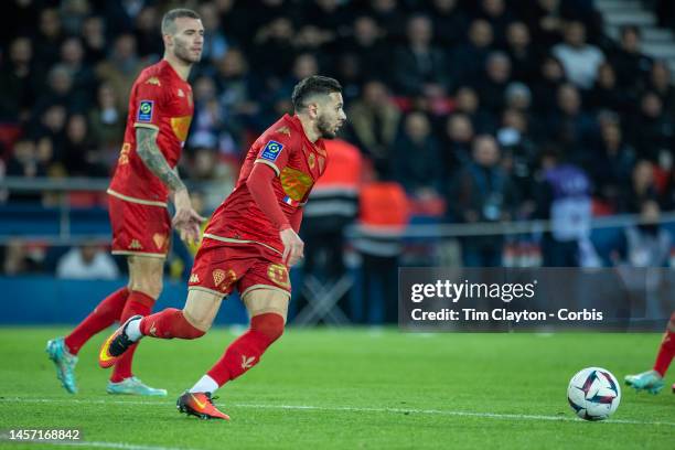 January 11: Farid El Mellali of Angers in action during the Paris Saint-Germain V Angers, French Ligue 1 regular season match at Parc des Princes on...