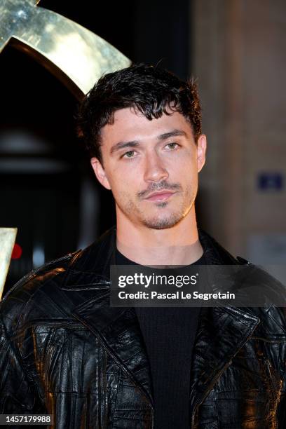 Jacob Bixenman attends the Saint Laurent Menswear Fall-Winter 2023-2024 show as part of Paris Fashion Week on January 17, 2023 in Paris, France.