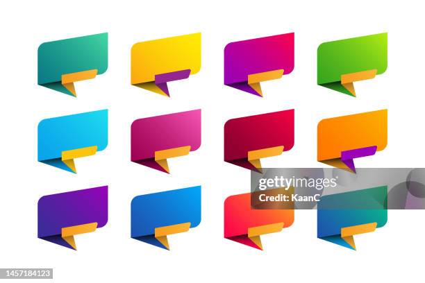 vector illustration set of modern banner style. gradient color banners vector stock illustration - text bullets stock illustrations