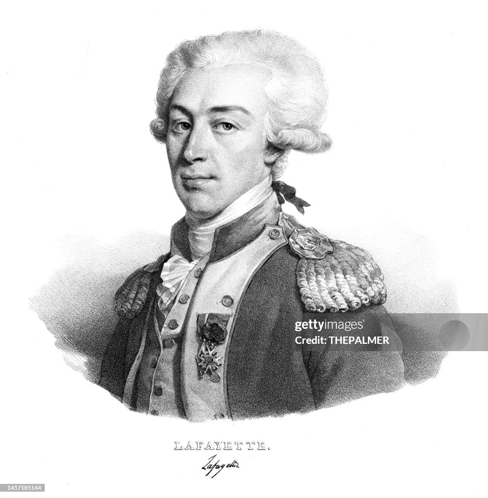 Marquis de Lafayette engraving 1894