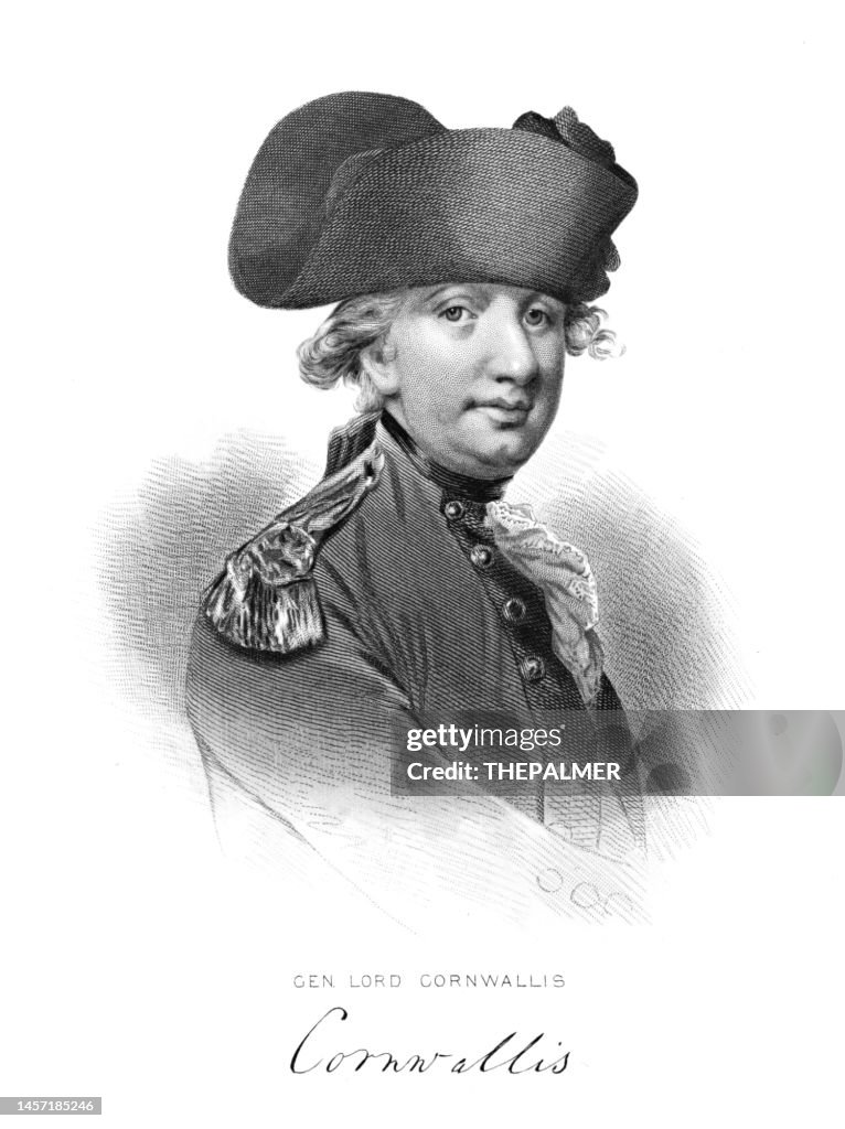 General Lord Cornwallis engraving 1894