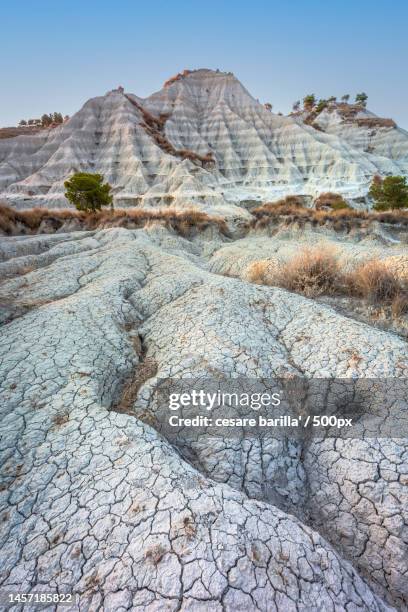 scenic view of rocky mountains against clear sky,palizzi,reggio calabria,italy - reggio calabria foto e immagini stock