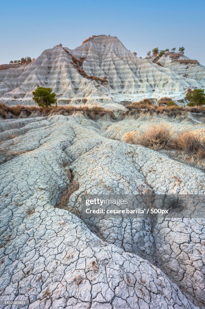 Scenic view of rocky mountains against clear sky,Palizzi,Reggio Calabria,Italy