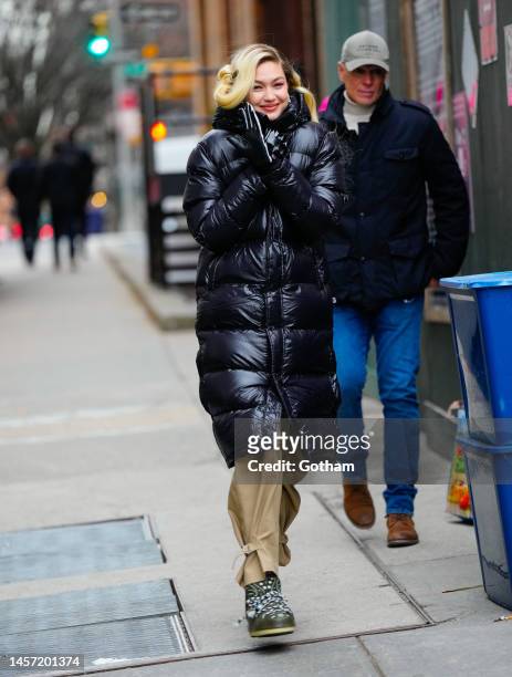 Gigi Hadid is seen on January 17, 2023 in New York City.