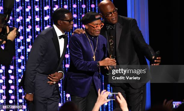 Wesley Snipes, Spike Lee who received Honorary Award from The Board of Governors of the Academy of Motion Picture Arts and Sciences, Samuel L. Jackson