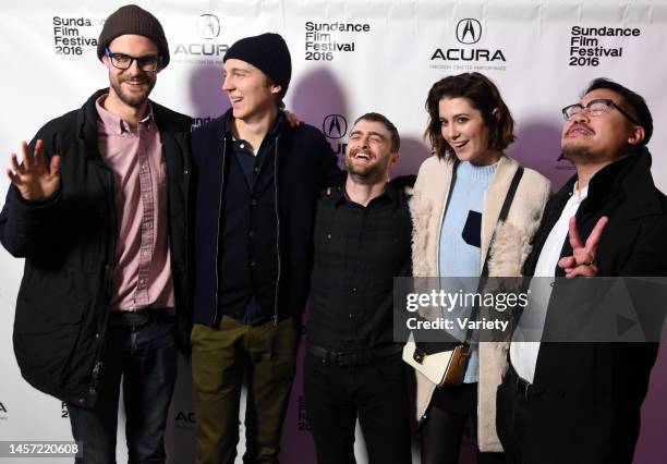 Daniel Scheinert, Paul Dano, Daniel Radcliffe, Mary Elizabeth Winstead, and Dan Kwan