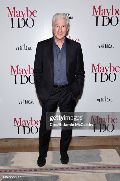 Richard Gere attends a special screening of "Maybe I Do" hosted by Fifth Season and Vertical at Crosby Street Hotel on January 17, 2023 in New York...