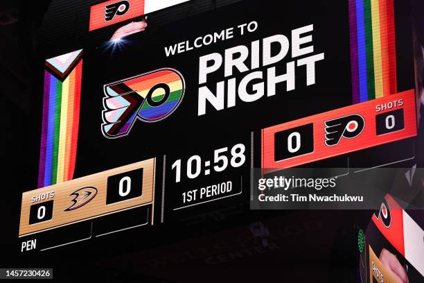 Against the Anaheim Ducks general view during the first period between the Philadelphia Flyers and the Anaheim Ducks at Wells Fargo Center on January...