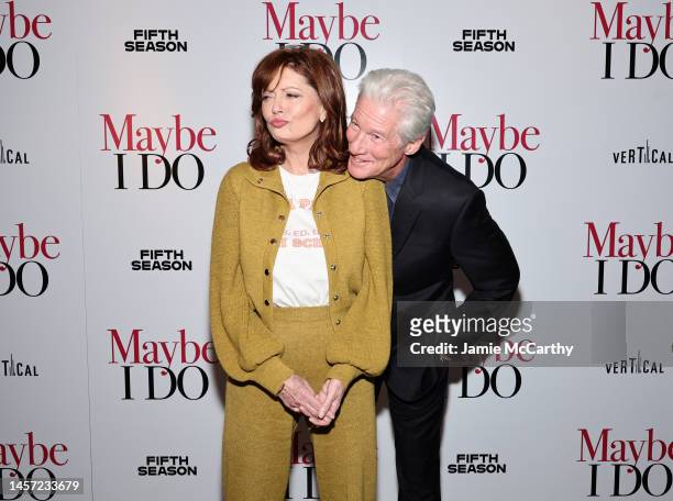 Susan Sarandon and Richard Gere attend a special screening of "Maybe I Do" hosted by Fifth Season and Vertical at Crosby Street Hotel on January 17,...