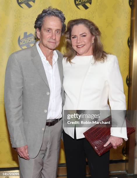 Michael Douglas and Kathleen Turner attend the 27th Annual "Chefs' Tribute To Citymeals-On-Wheels" Benefit at Rockefeller Center on June 4, 2012 in...