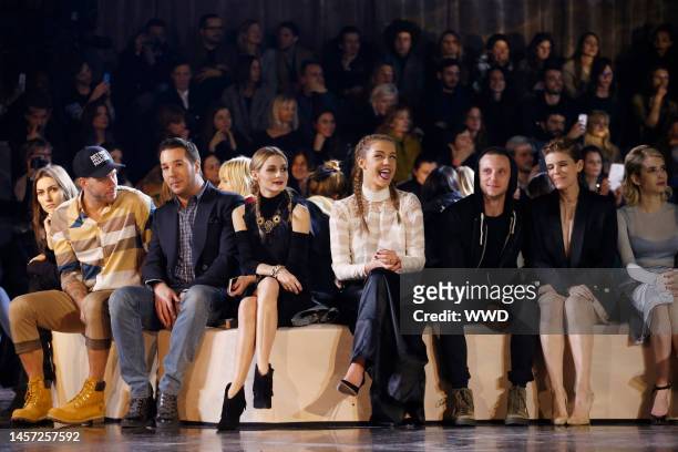 Olivia Palermo, Adele Exarchopoulos, Jamie Bell, Kate Mara, Emma Roberts in the front row