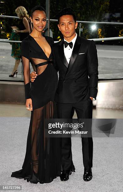 Zoe Saldana and Prabal Gurung attends 2012 CFDA Fashion Awards at Alice Tully Hall on June 4, 2012 in New York City.