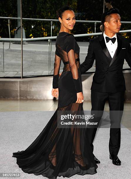 Zoe Saldana and Prabal Gurung attends 2012 CFDA Fashion Awards at Alice Tully Hall on June 4, 2012 in New York City.