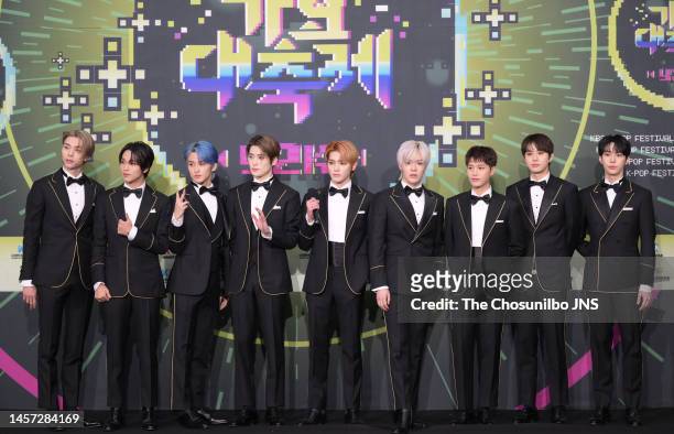 South Korean boy group NCT 127 attend the 2022 KBS Song Festival at Jamsil Arena on December 16, 2022 in Seoul, South Korea.