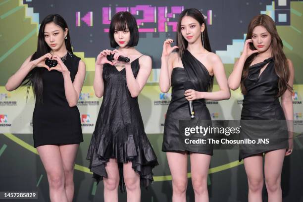 South Korean girl group aespa attend the 2022 KBS Song Festival at Jamsil Arena on December 16, 2022 in Seoul, South Korea.
