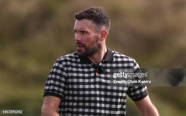 Ben Foster, former professional footballer during a practice round prior to the Abu Dhabi HSBC Championship at Yas Links Golf Course on January 18,...