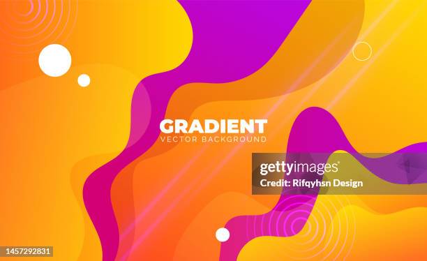 abstract orange gradient colours fluid background with geometric circle shape element . modern futuristic background - orange background texture stock illustrations