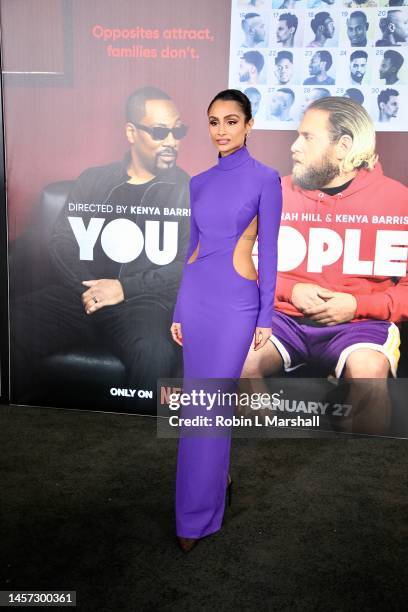 Nazanin Mandi attends the Los Angeles Premiere of Netflix's "You People" at Regency Village Theatre on January 17, 2023 in Los Angeles, California.