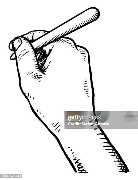 vector drawing of a writing hand - personal perspective stock illustrations