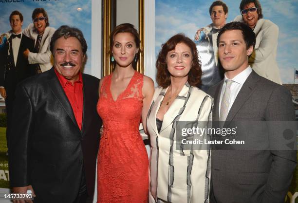 Actors Tony Orlando, Eva Amurri Martino, Susan Sarandon and Andy Samberg arrive at the Los Angeles premiere of "That's My Boy" held at Regency...