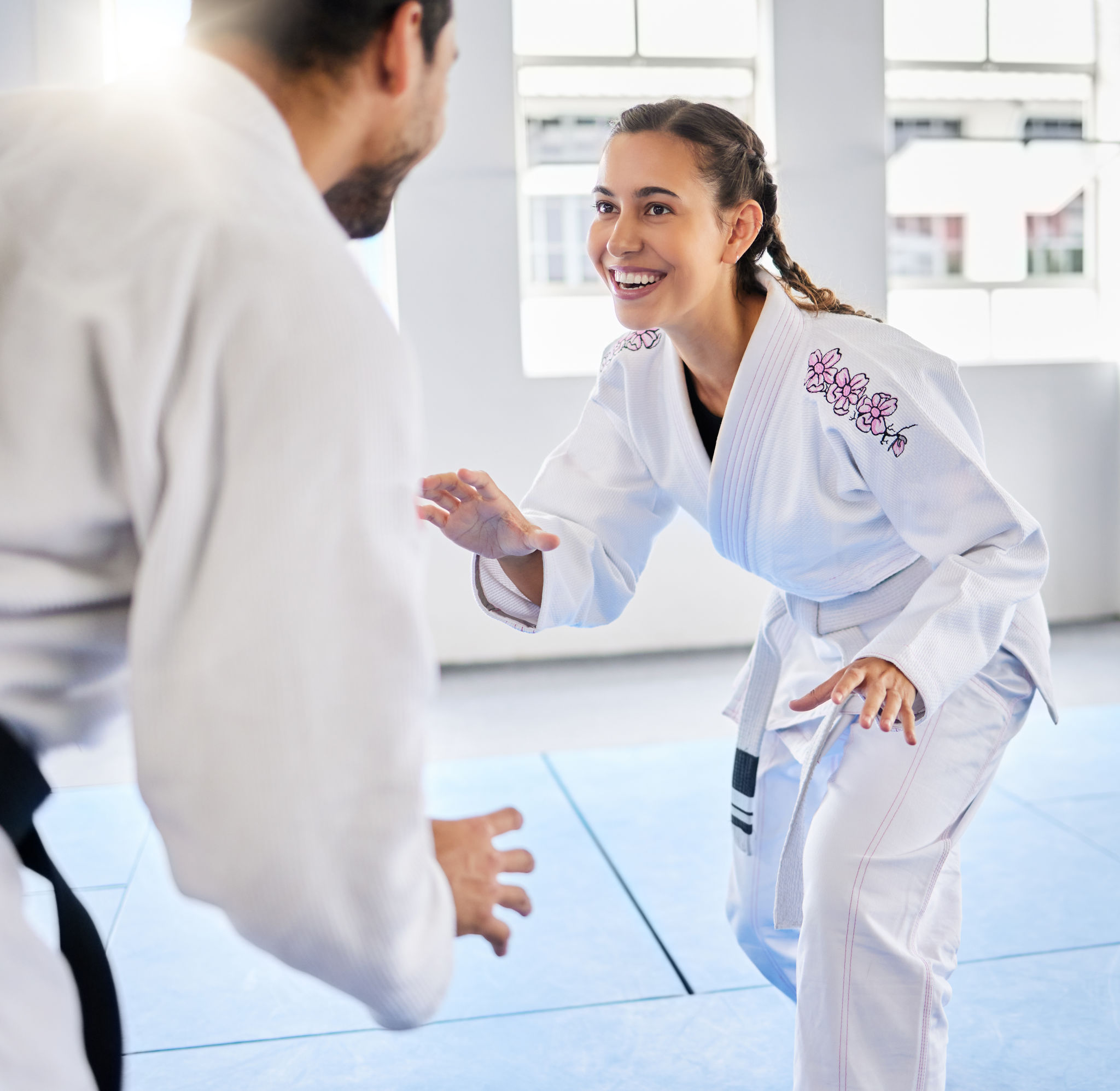 happy martial arts student