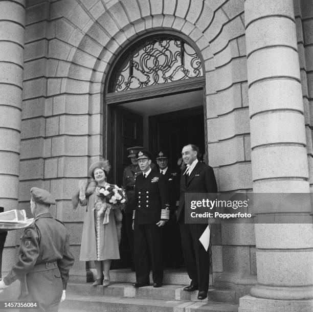 King George VI and Queen Elizabeth visit St Helier on the island of Jersey on 7th June following the liberation of the Channel Islands from German...