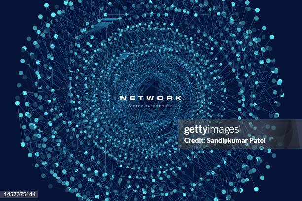 illustrazioni stock, clip art, cartoni animati e icone di tendenza di concetto di big data o tecnologia di trasformazione digitale - digital transformation