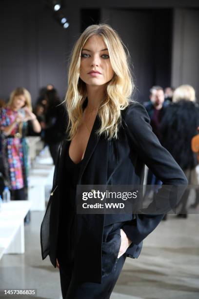 Martha Hunt in the front row