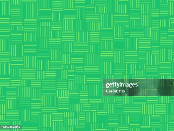 seamless pattern green textured lines background - crop stock illustrations