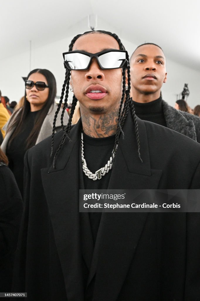 Tyga attends the Givenchy Menswear FallWinter 20232024 show as part