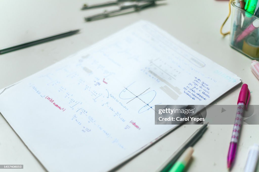 Top view maths student notes