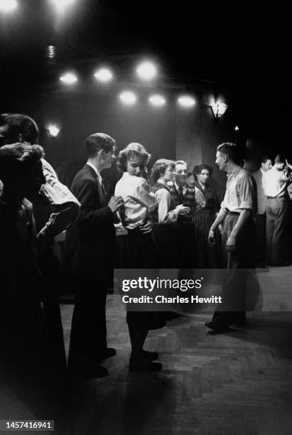 Couples dancing to the Humphrey Lyttelton band at the London Jazz Club, later the 100 Club on Oxford Street, London. Original Publication: Picture...