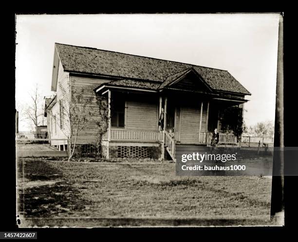 sharecroppers cottage, circa 1890 - sharecropper stock illustrations