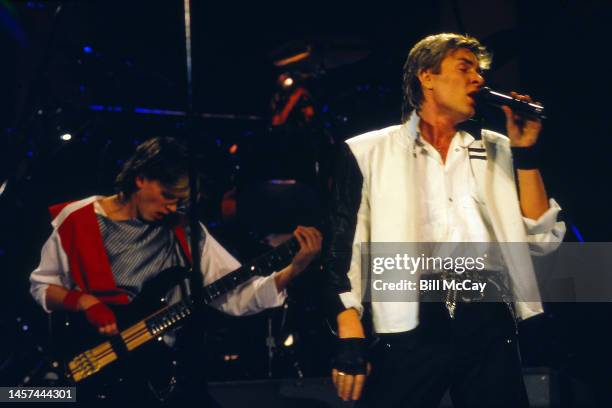 Simon LeBon and John Taylor in concert at The Spectrum in Philadelphia, Pennsylvania