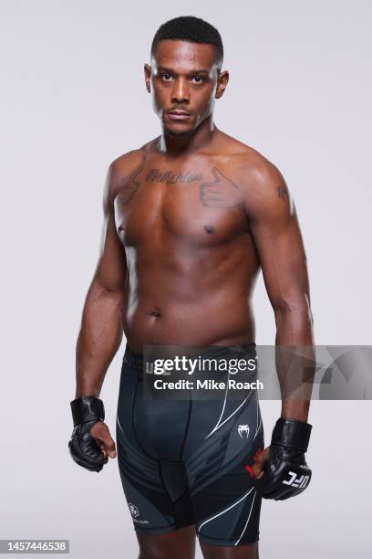 Jamahal Hill poses for a portrait during a UFC photo session on January 18, 2023 in Rio de Janeiro, Brazil.