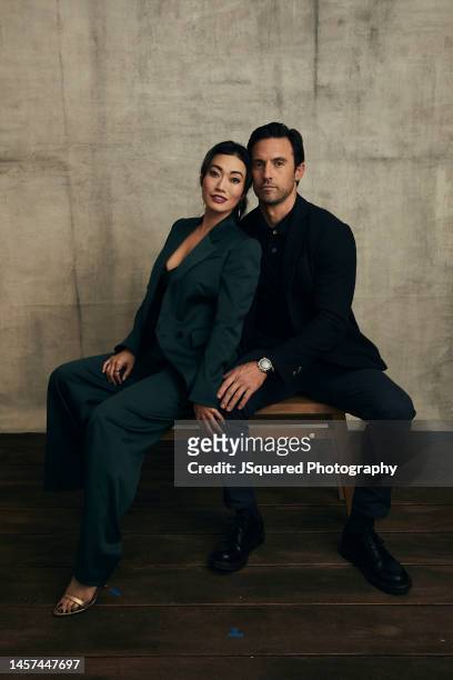 Catherine Haena Kim and Milo Ventimiglia of ABC's 'The Company You Keep' pose for a portrait during the 2023 Winter Television Critics Association...