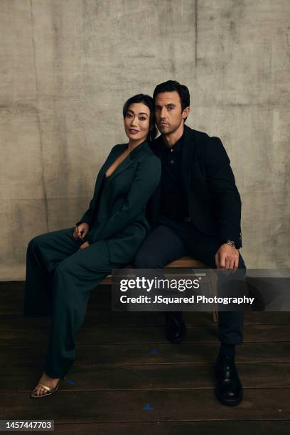 Catherine Haena Kim and Milo Ventimiglia of ABC's 'The Company You Keep' pose for a portrait during the 2023 Winter Television Critics Association...