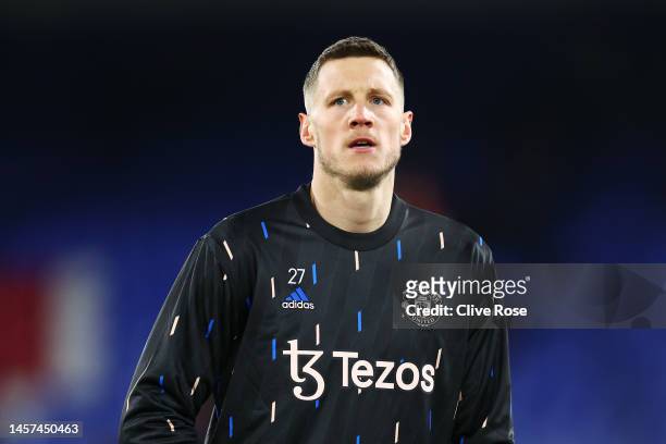 Wout Weghorst of Manchester United looks on prior to the Premier League match between Crystal Palace and Manchester United at Selhurst Park on...