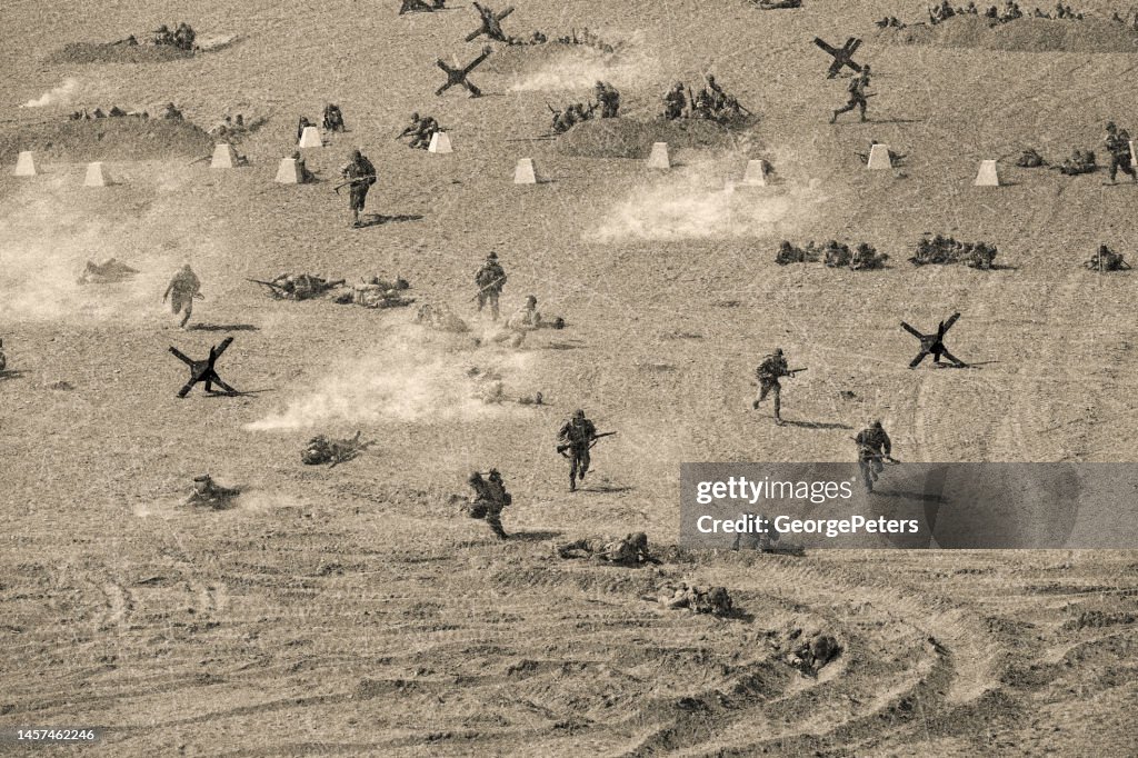 WW2 D Day Battle am Omaha Beach