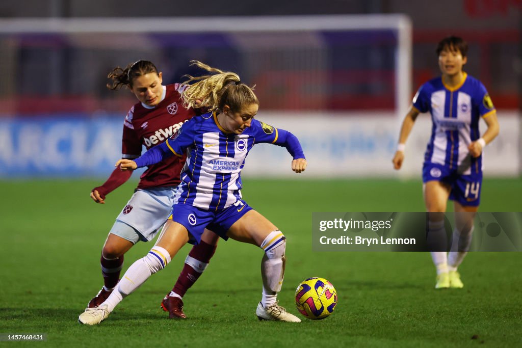 Brighton & Hove Albion Women v West Ham United Women - FA Women's Continental Tyres League Cup